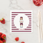 Drie jaar oude jongen gestreept upsherin servetten (Insitu)