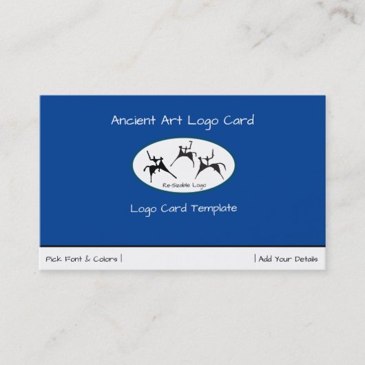 Drie jagers met een hoornveger visitekaartje (Voorkant)