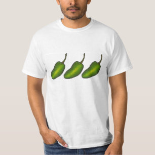 Drie Jalapenos Spicy Green Jalapeño Pepper Foodie T-shirt