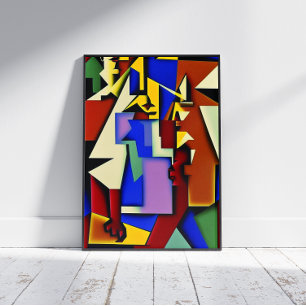 Drie Jazz Musicians Poster