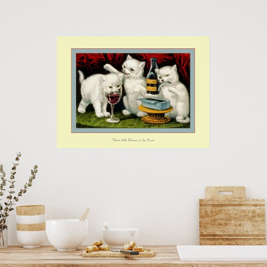 Drie Jolly Kittens Poster (Keuken)
