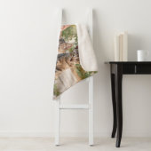 Drie jonge kat kittens zitten bevriend samen sherpa deken (In situ)