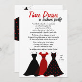 Drie jurken kaart (Voorkant / Achterkant)
