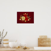 Drie juweelrozen poster (Keuken)