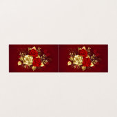 Drie juweelrozen visitekaartjes (Buitenkant ongevouwen)