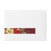 Drie juwelen Rozen Adreslabel Wikkel (Voorkant)