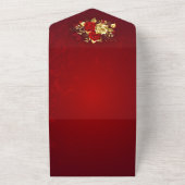 Drie juwelen Rozen All In One Uitnodiging (Buitenkant)