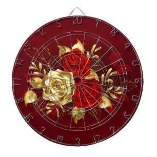 Drie juwelen Rozen Dartbord
