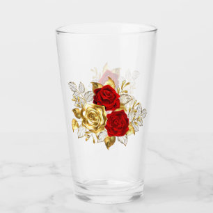 Drie juwelen Rozen Glas