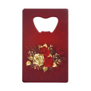 Drie juwelen Rozen Kredietkaart Flessenopener