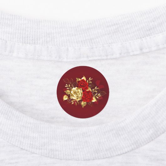 Drie juwelen Rozen Labels (Aangebracht)