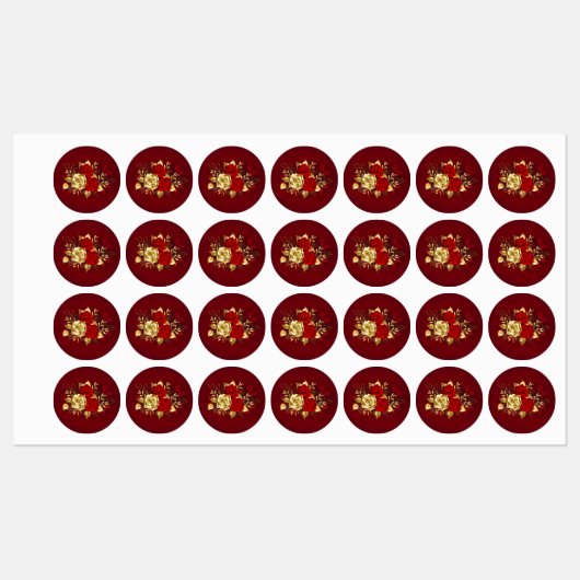 Drie juwelen Rozen Labels (Vel)