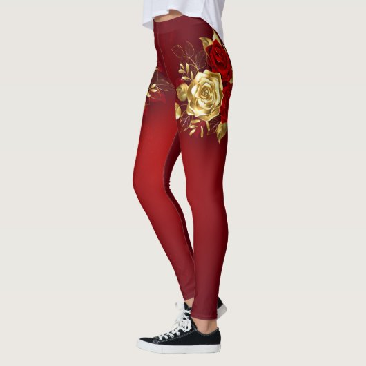 Drie juwelen Rozen Leggings (Links)
