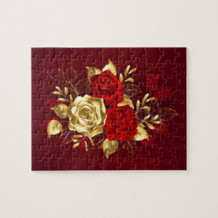 Drie juwelen Rozen Legpuzzel
