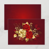 Drie juwelen Rozen Save The Date (Voorkant / Achterkant)