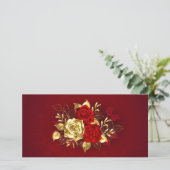 Drie juwelen Rozen Save The Date (Staand voorkant)