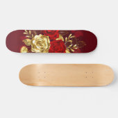 Drie juwelen Rozen Skateboard (Horizontaal)