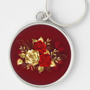 Drie juwelen Rozen Sleutelhanger