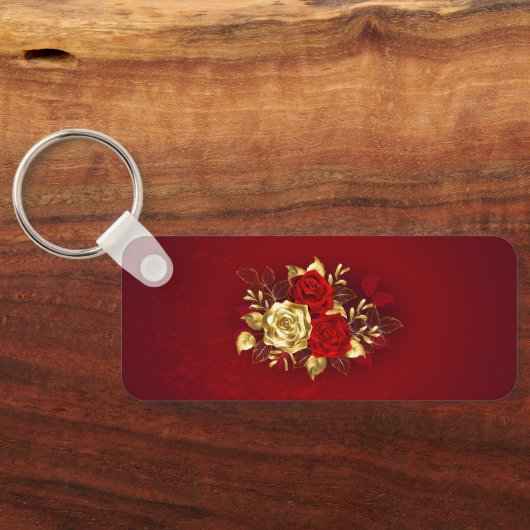 Drie juwelen Rozen Sleutelhanger (Achterkant)