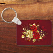 Drie juwelen Rozen Sleutelhanger (Achterkant)