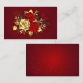 Drie juwelen Rozen Visitekaartje (Voorkant / Achterkant)