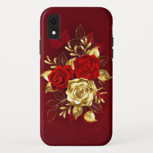 Drie juwelenrozen iPhone XR hoesje