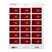 Drie juwelenrozen etiket (Full Sheet)