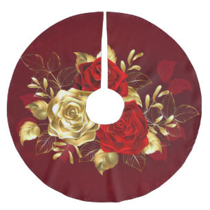 Drie juwelenrozen kerstboom rok