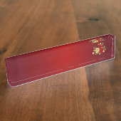 Drie juwelenrozen naambordje (Zijkant)