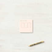 Drie Kaart Tarot Spread (klein, eenvoudig goud) Post-it® Notes (Op bureau)
