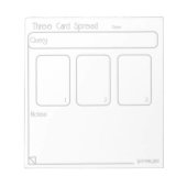 Drie Kaart Tarot Spread (medium, eenvoudig) Notiti Notitieblok (Voorkant)