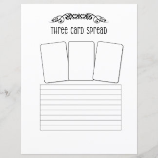 Drie Kaart Tarot Spread Sheet