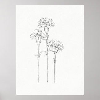 Drie karnenschetskunst afdrukken poster