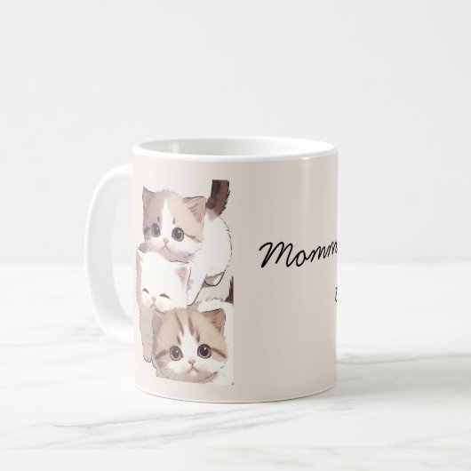 Drie katten afbeelding, drieling, koffiemok (Voorkant links)