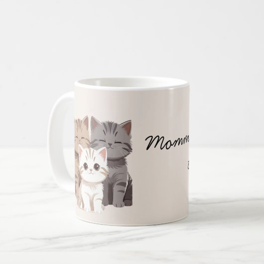 Drie katten afbeelding, tweeling, koffiemok (Voorkant links)