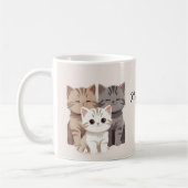 Drie katten afbeelding, tweeling, koffiemok (Links)