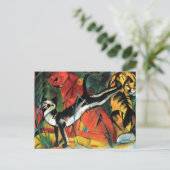 Drie katten Franz Marc Abstract Briefkaart (Staand voorkant)