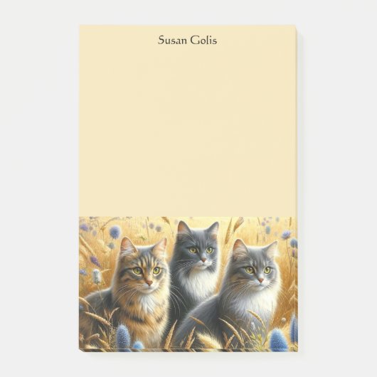 Drie katten kattenliefhebber Post-It-notities Post-it® Notes (Voorkant)