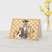 Drie Katten - Lege Kaart (Gele Bloem)