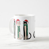 Drie katten met een pet koffiemok (Voorkant links)