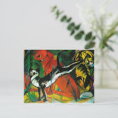 Drie katten van Franz Marc Briefkaart (Staand voorkant)