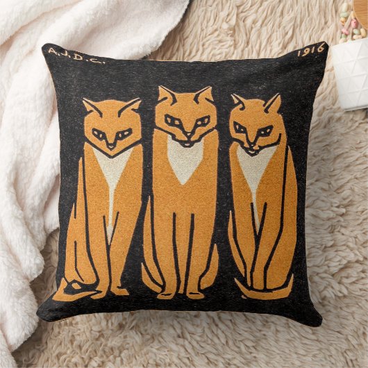 Drie katten van Julie de Graag Kussen (Deken)