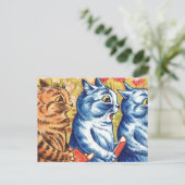 Drie katten van Louis Wain Briefkaart (Staand voorkant)