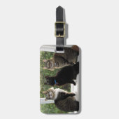 Drie Kattenvrienden Bagagelabel (Voorkant verticaal)