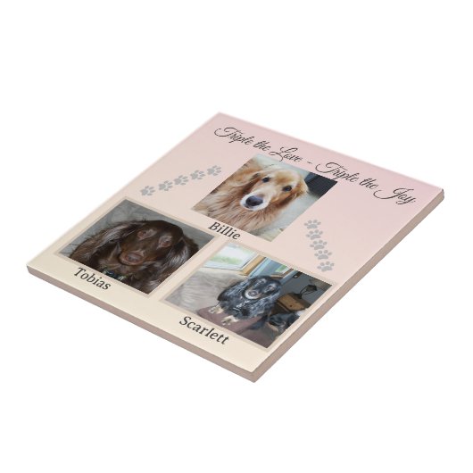 Drie keer de Liefde - Drie keer de Vreugde Tegeltje (Zijkant)