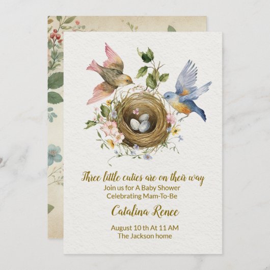 Drie keer de vreugde: een viering voor onze drieli kaart (Voorkant / Achterkant)