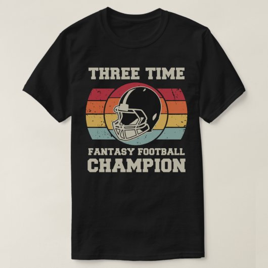 Drie keer Fantasy Football Champion T-shirt (Design voorkant)