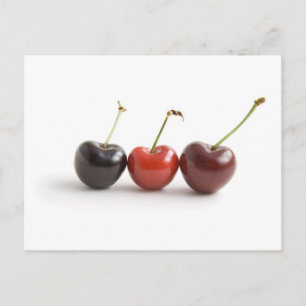 Drie kersen briefkaart
