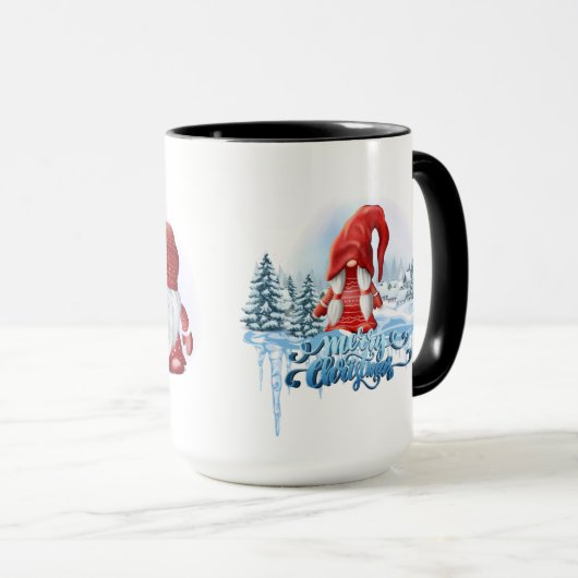 Drie kerst grappige gnomen Coffee-Mok Mok (Voorkant rechts)