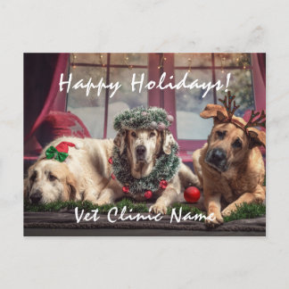 Drie kerst met goede honden briefkaart